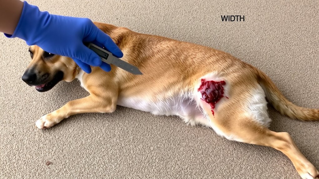 assess size location bleeding