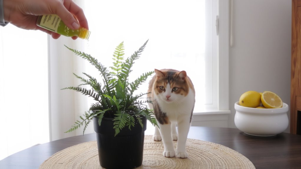 bitter spray deters cats