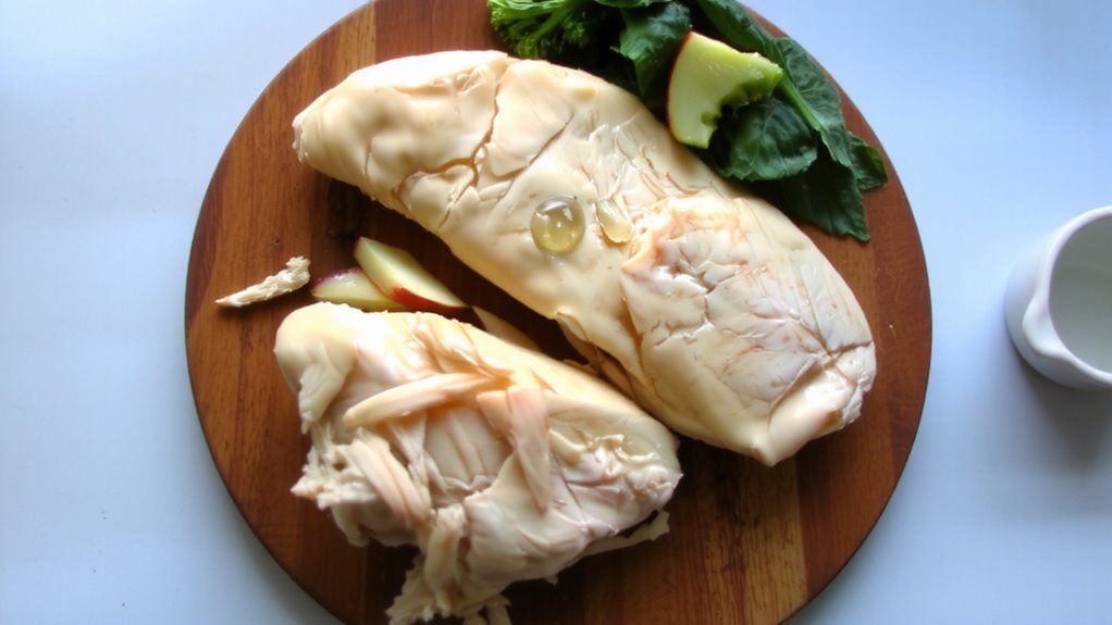 boil unseasoned boneless chicken breasts