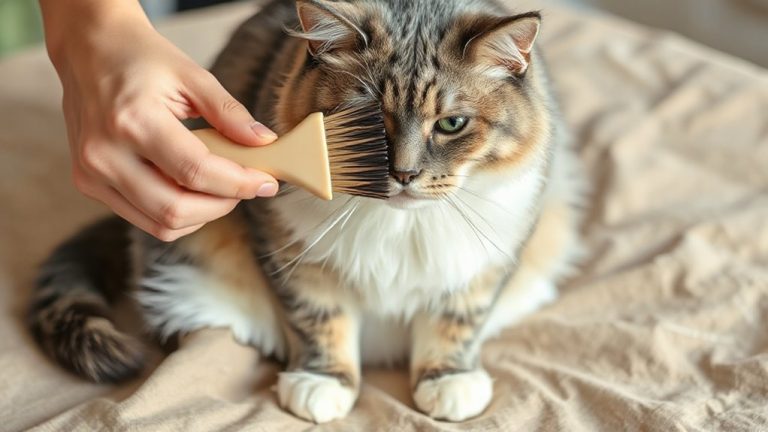 brush chest shoulders gently