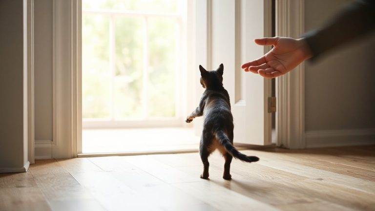 calm cat door training