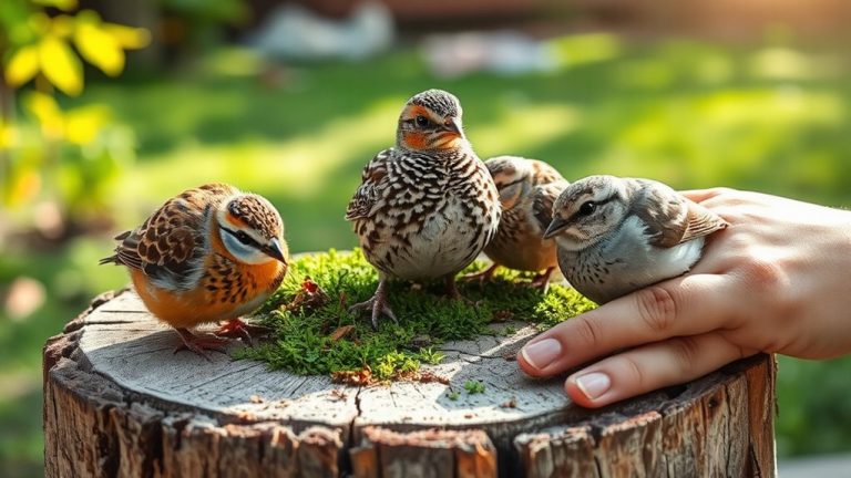 calm friendly pet quails