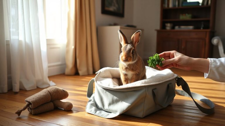 calm rabbit vet visit