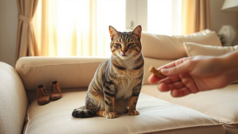 calming cats during visits
