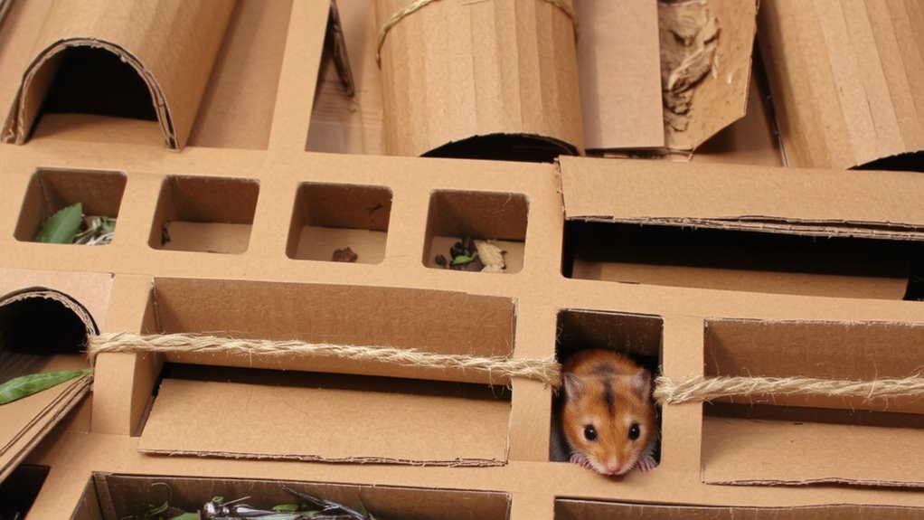 cardboard treat maze design