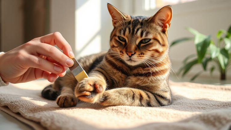 cat nail filing training
