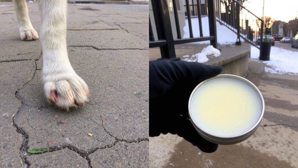 city salt damages husky paws