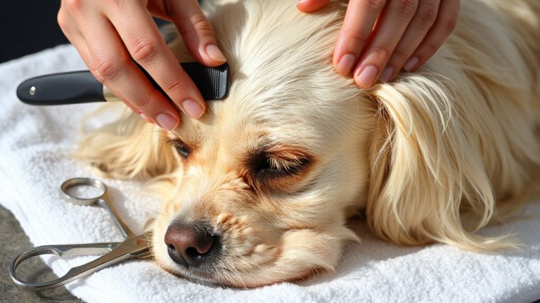 clean dog eyebrows prevent matting