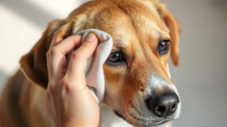 clean dog eyes safely