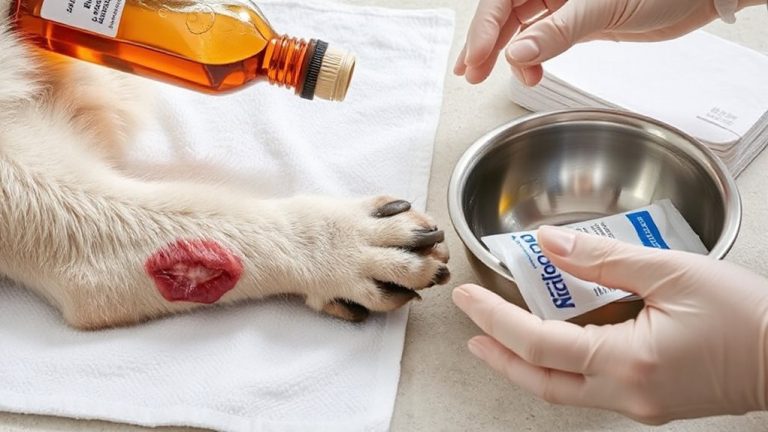 clean dog wound safely