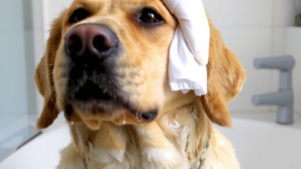 clean ears gently with vet approved solutions