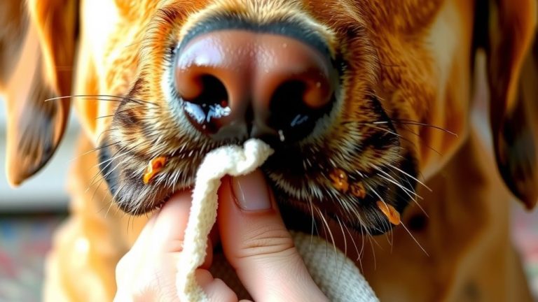 clean face after feeding