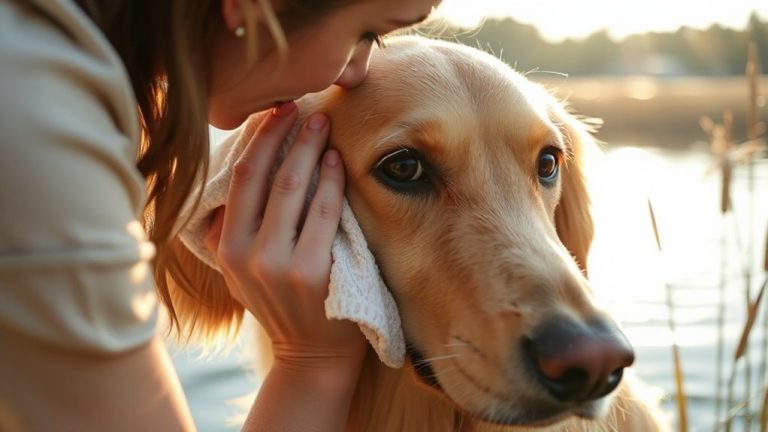 clean face after swimming