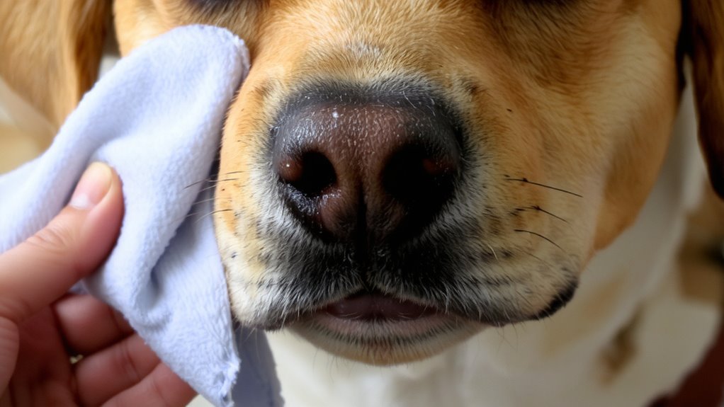 clean facial folds gently