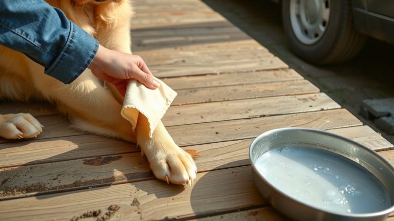 clean paws after ride