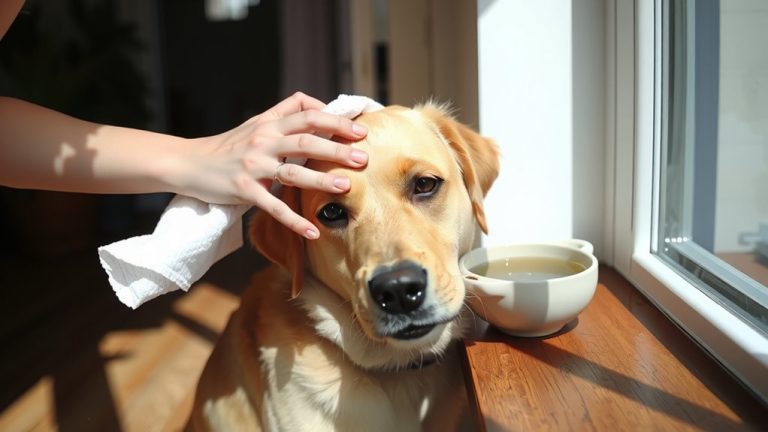 clean pet face gently