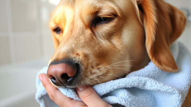 clean pet face post vet visit