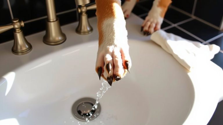 clean pet paws after kennel
