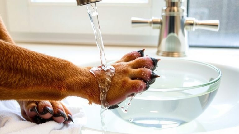 clean pet paws after salt exposure