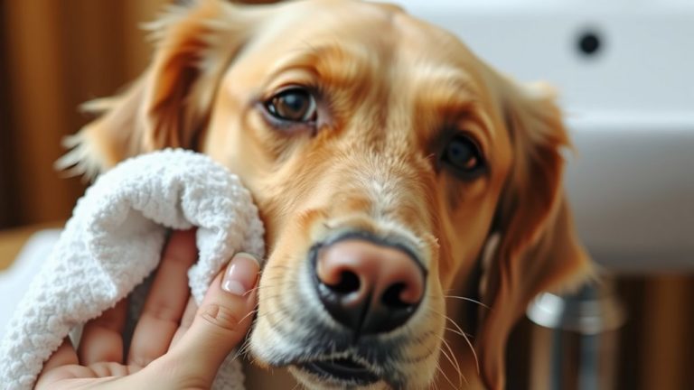 clean pet s face safely