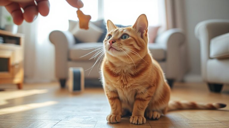 clicker train cat sit