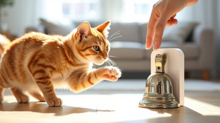 clicker train cat touch bell