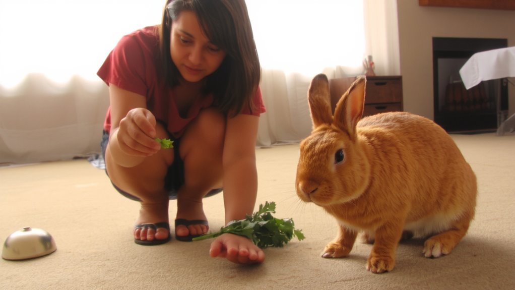 clicker training builds rabbit trust