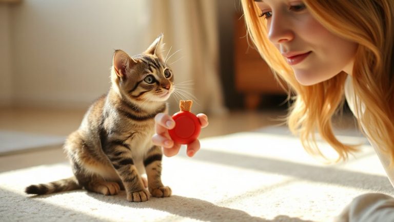 clicker training for cat high fives