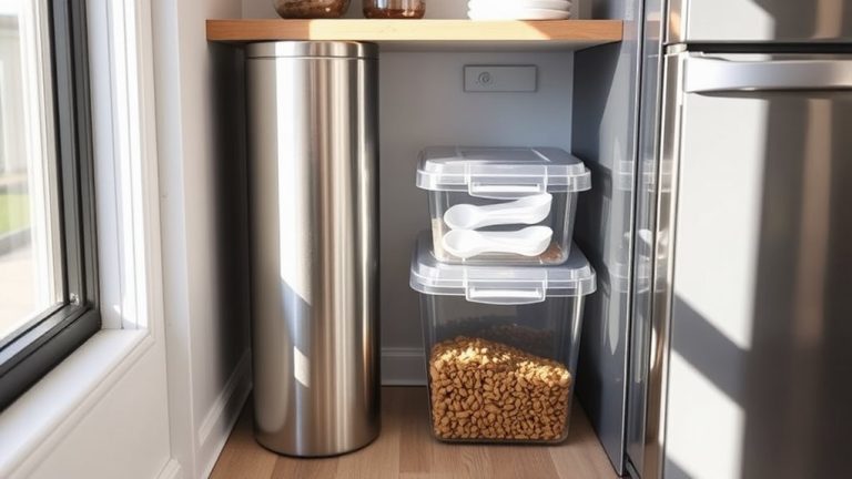 compact pet food storage