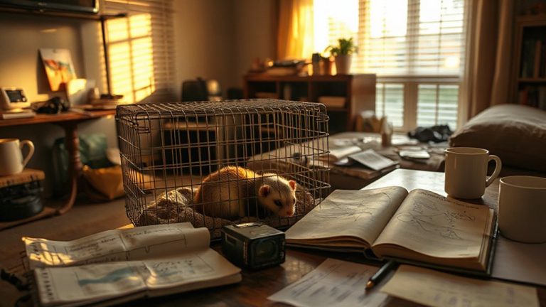 cortisol patterns in stressed ferrets