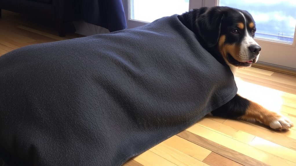 deep pressure calms dogs