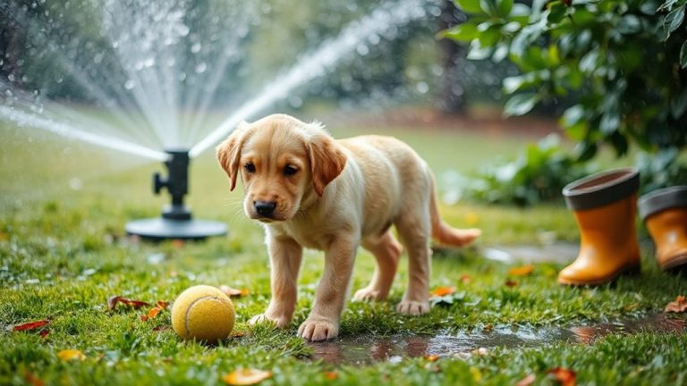 desensitize puppies to rain