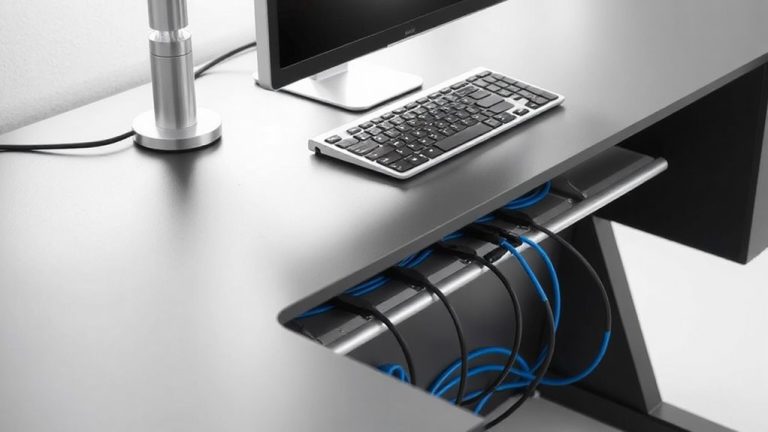 desk mounted cable management