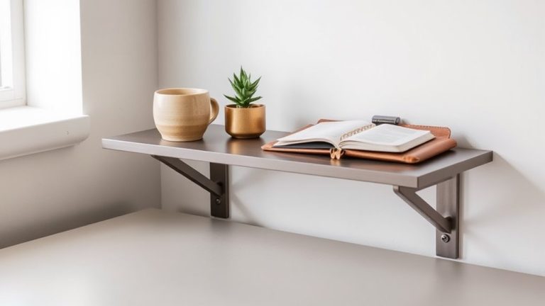 desk mounted shelving solutions