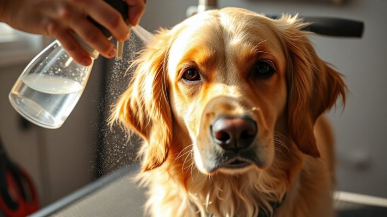 detangling mist before grooming