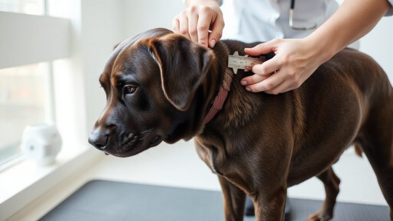 dog body fat skinfold monitoring