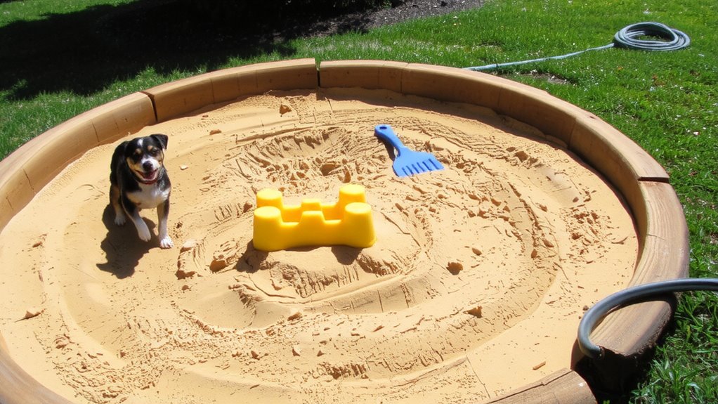 durable shaded weed free sandpit