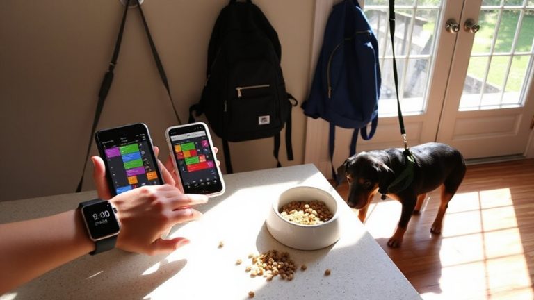 family schedule coordination for dog meals