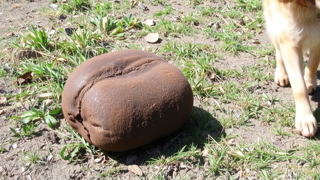 firm brown torpedo shaped stool