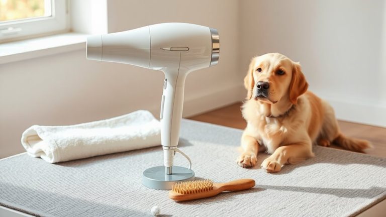 fluffy happy pet drying