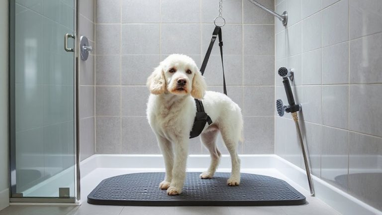 gentle bathing for immobile poodles