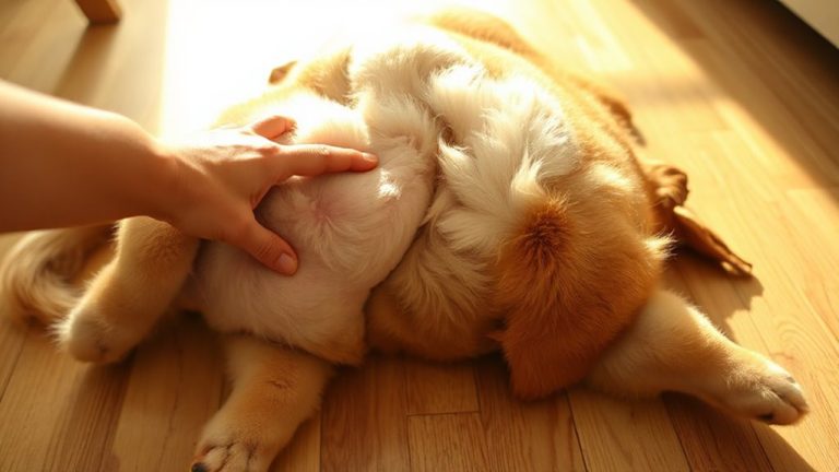 gentle belly brushing technique