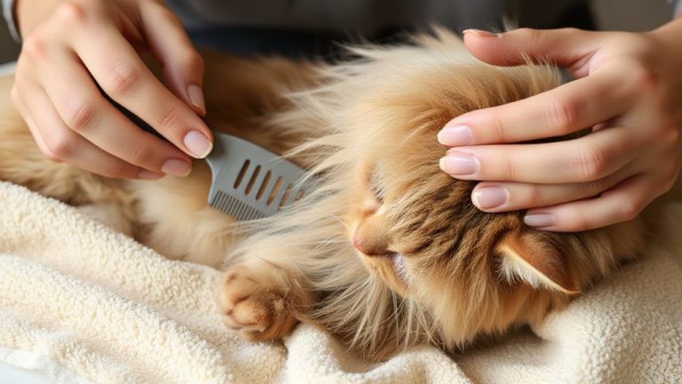gentle brushing for allergic cats