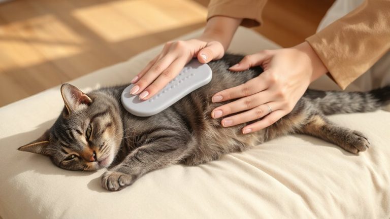 gentle brushing for arthritic cats