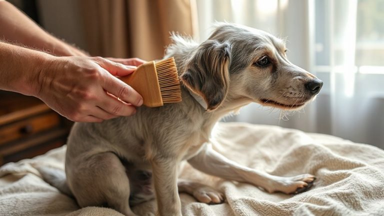 gentle brushing for fragile coats