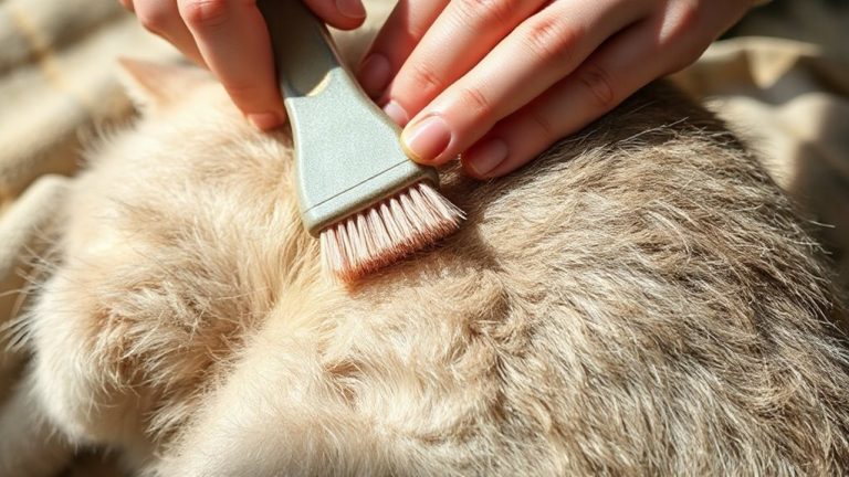 gentle brushing for thin furred seniors