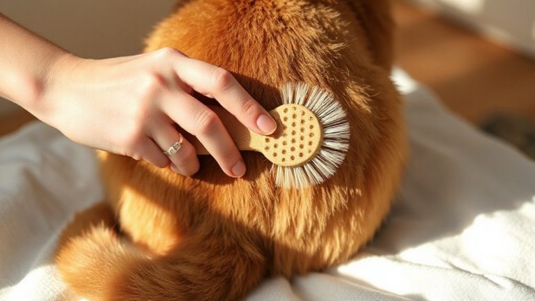 gentle gradual tail brushing