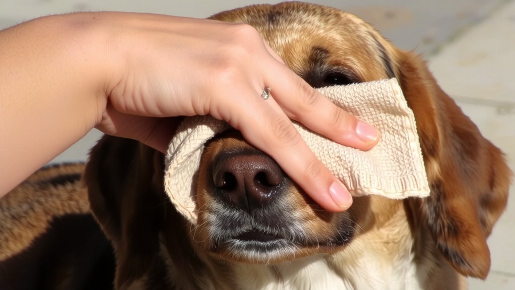 gentle methodical facial wiping