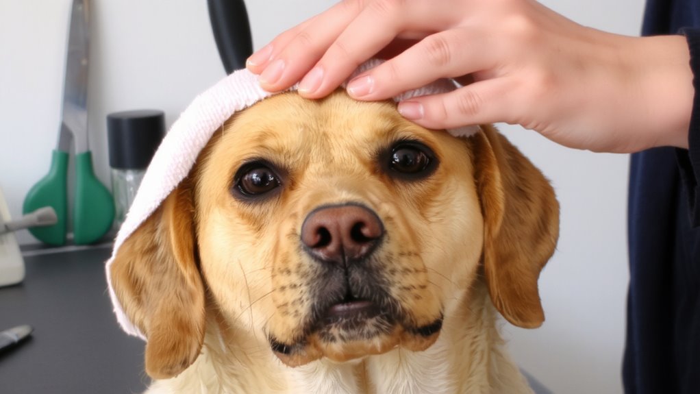 gentle outward wipes prevent infection
