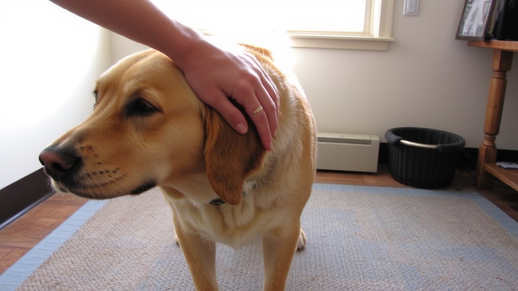 gentle pressure calms dogs